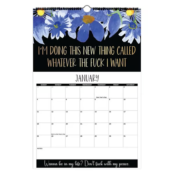 Here We F*cking Go Again: 2026 Swear Calendar for Tired-Ass Women - Hang with Ease, Funny Monthly Calendar