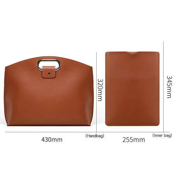 The 2-Piece Set: Sophisticated Business Waterproof Leather Laptop & Tote Set