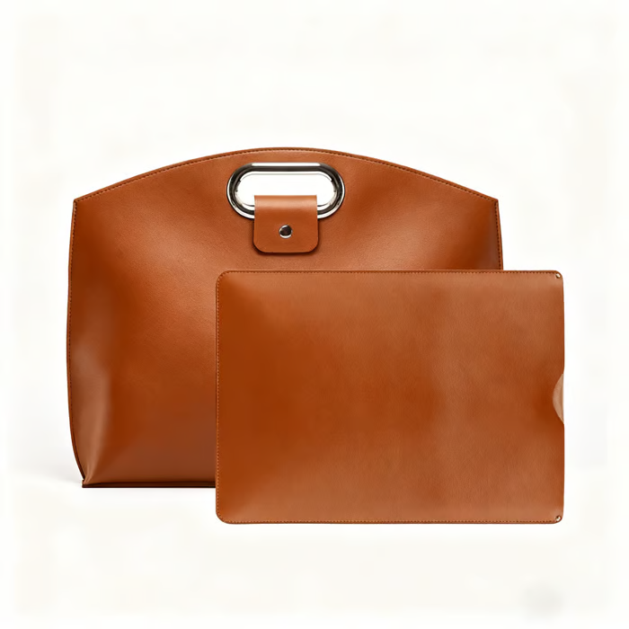 The 2-Piece Set: Sophisticated Business Waterproof Leather Laptop & Tote Set