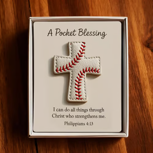 🔥LAST DAY 50% OFF - ⚾️A Pocket Blessing – Baseball Cross Edition💝Handmade