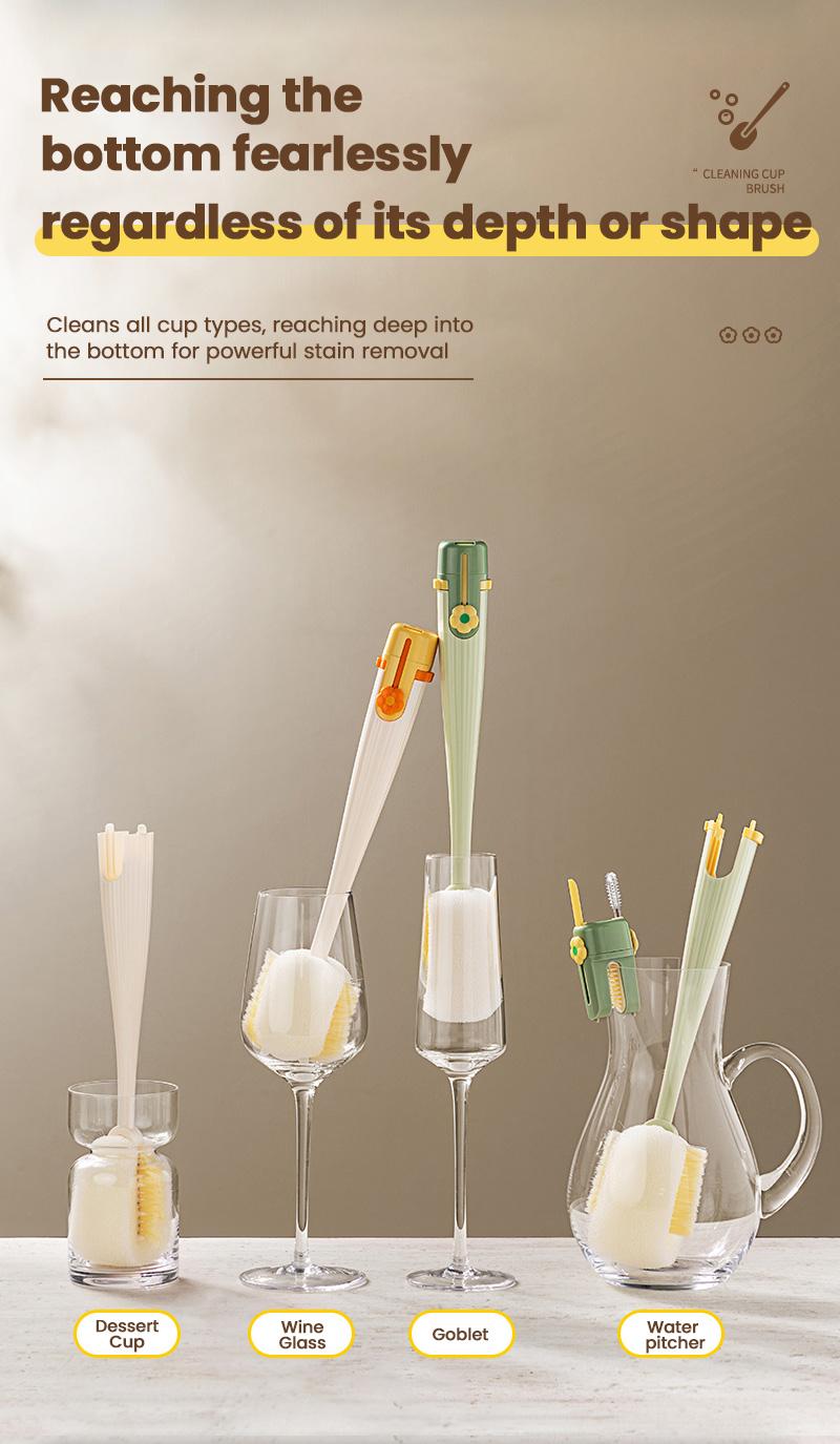 5-in-1 Bottle Cleaning Brush (Multifunctional) &ndash; For Cup Lid Cleaning & Home Kitchen Tasks