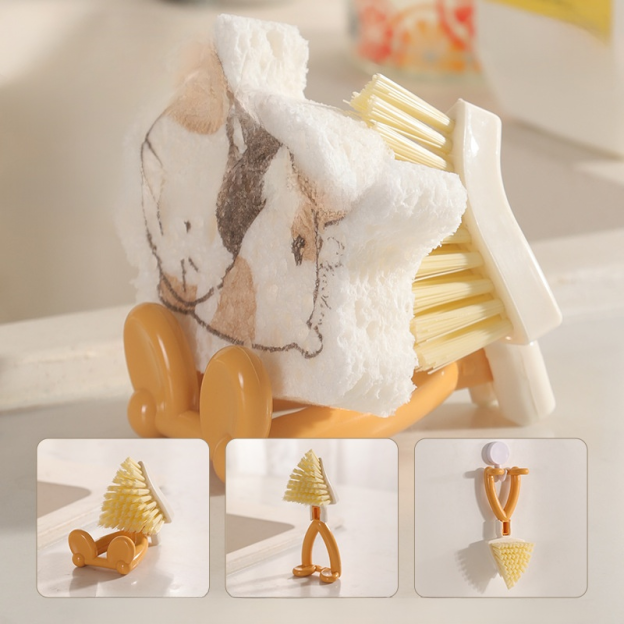 可折疊無死角清潔三角清潔刷