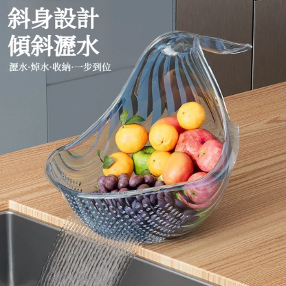 淘米收納多功能鯨魚瀝水籃