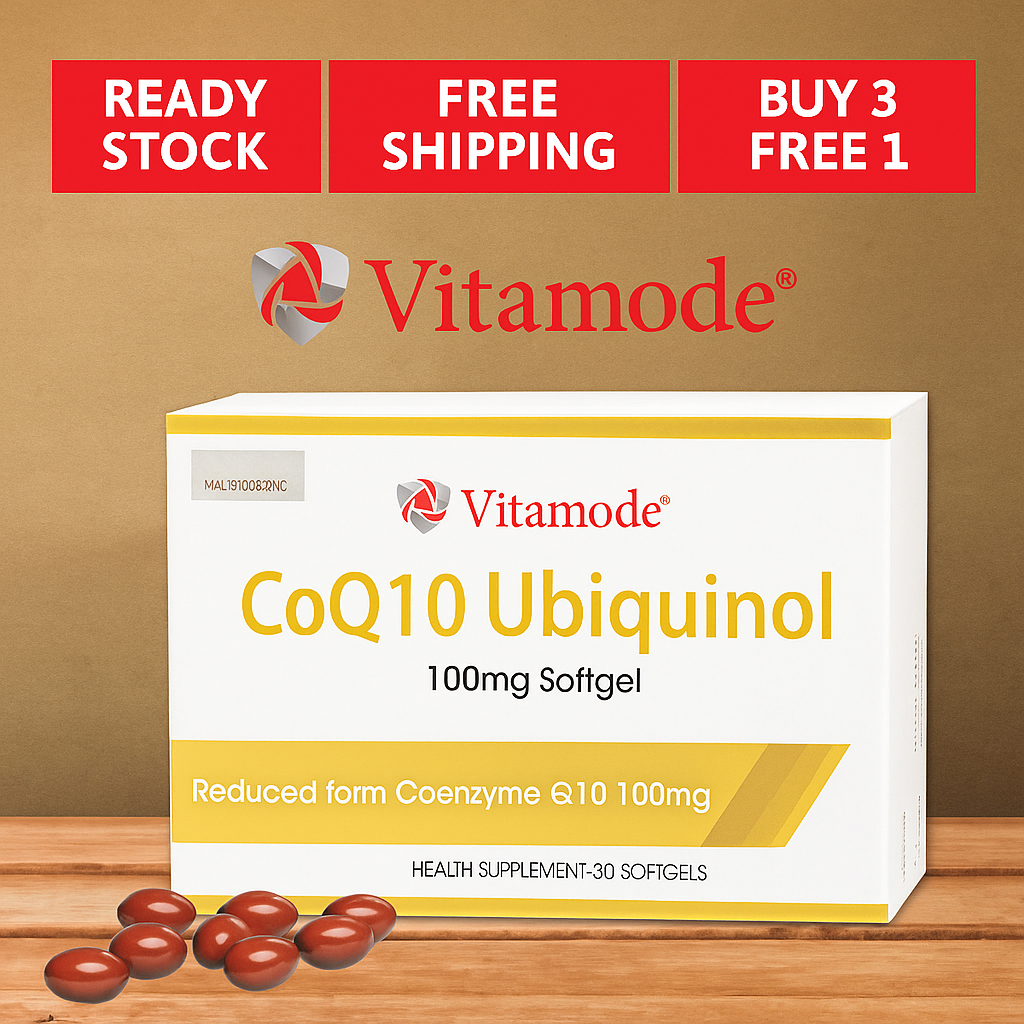 Vitamode CoQ10 Ubiquinol 60 Capsules | Boost Energy, Heart Health & Cellular Protection
