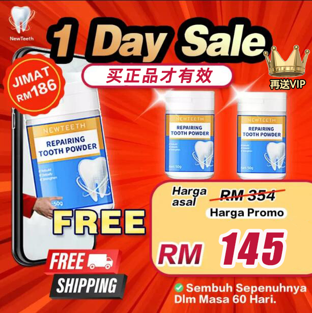 ✅Ready Stock✅[new teeth神龈粉 New Teeth | Teeth Whitening Tooth Powder Antibacteria