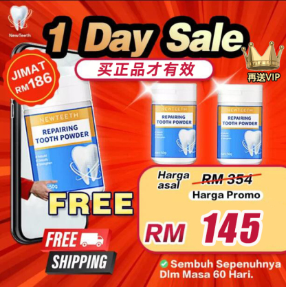 ✅Ready Stock✅[new teeth神龈粉 New Teeth | Teeth Whitening Tooth Powder Antibacteria