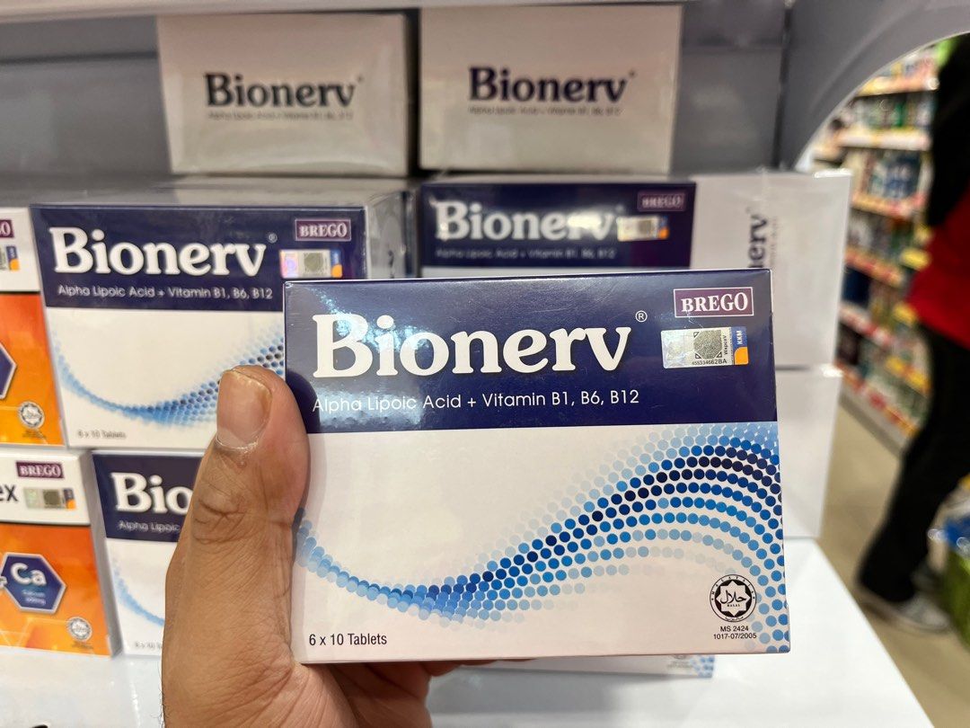Bionerv (Alpha Lipoic Acid + Vitamin B1, B6 & B12) 60’s