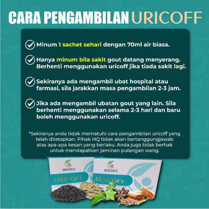 READY STOCK ] 100% ORIGINAL UBAT GOUT URICOFF | UBAT GOUT MUJARAB | ASID URIK MENURUN | UBAT GOUT KEBAS EXP：27/04/27