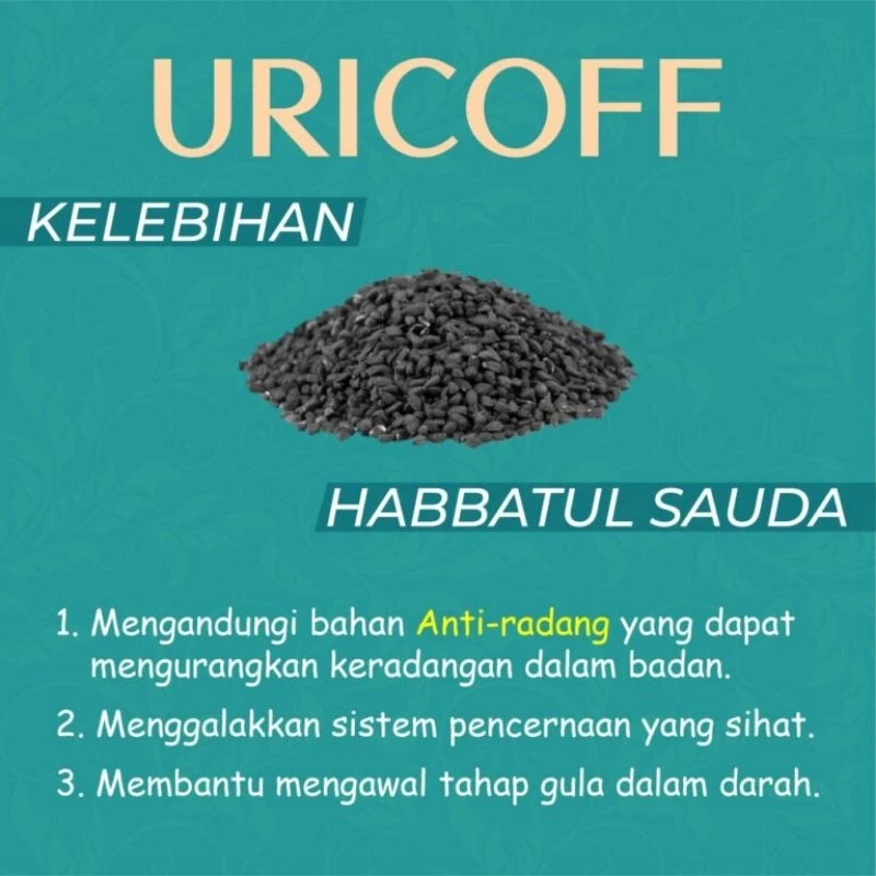 READY STOCK ] 100% ORIGINAL UBAT GOUT URICOFF | UBAT GOUT MUJARAB | ASID URIK MENURUN | UBAT GOUT KEBAS EXP：27/04/27
