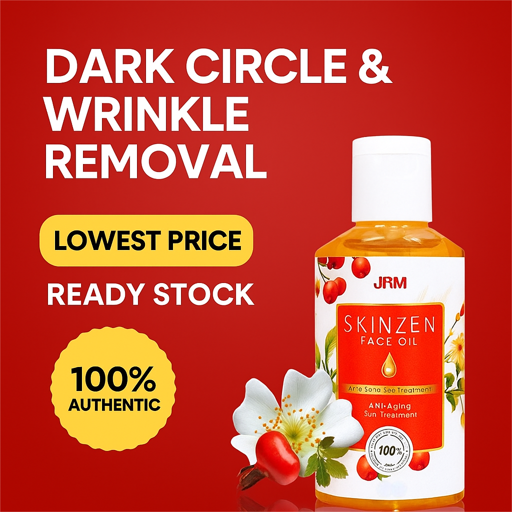 SKINZEN Face Oil – Dark Circle & Wrinkle Removal, Anti-Aging Treatment 60ml