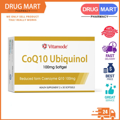 Vitamode CoQ10 Ubiquinol 60 Capsules | Boost Energy, Heart Health & Cellular Protection