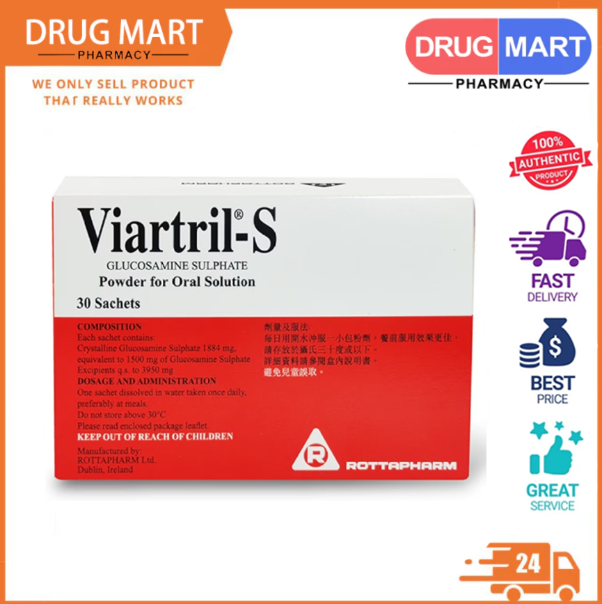 Viartril-S Glucosamine 1500mg 30 Sachets | Joint Pain Relief & Cartilage Support Supplement