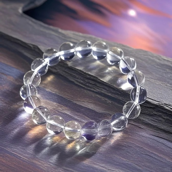High-Transparency Clear Quartz Single-Strand Bracelet (Including Multi-Crystal Accent Style)