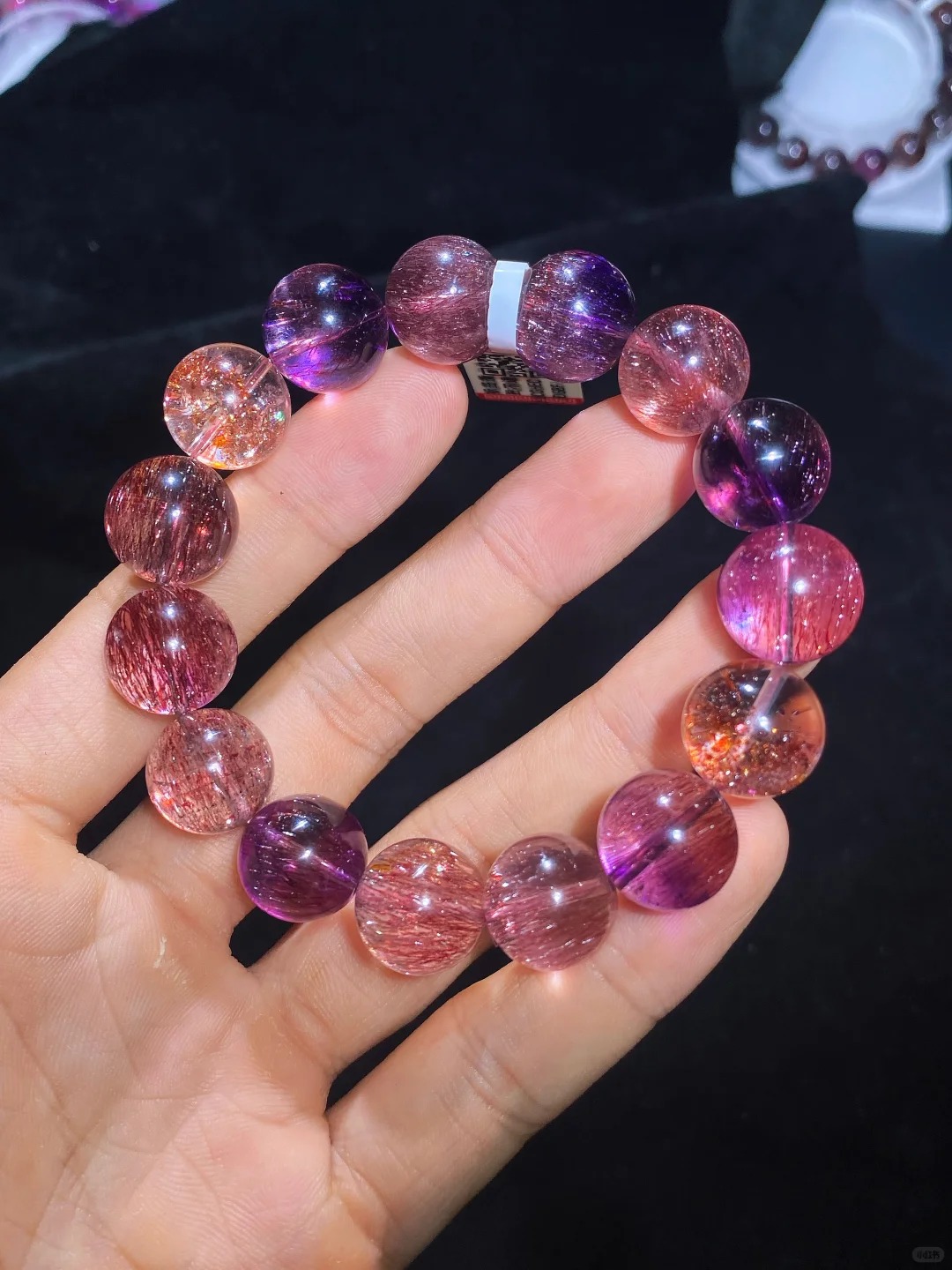 Super Seven Crystal Mixed-Tone Single-Strand Bracelet