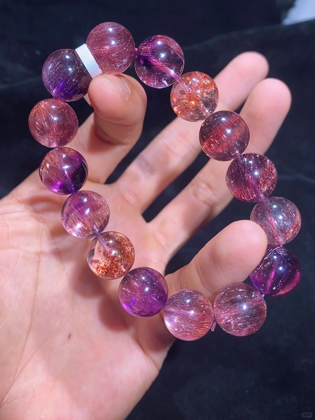 Super Seven Crystal Mixed-Tone Single-Strand Bracelet