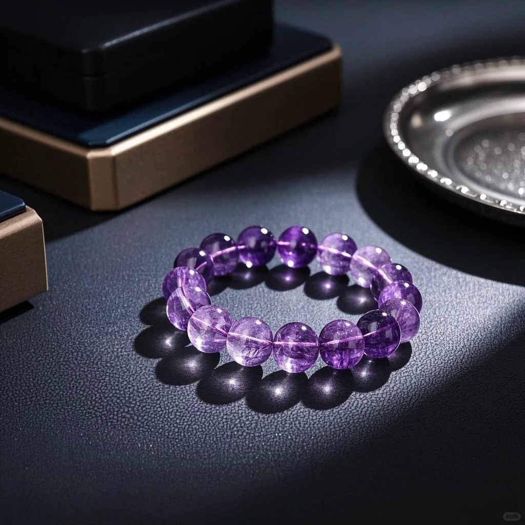 Rich Amethyst Single-Strand Bracelet