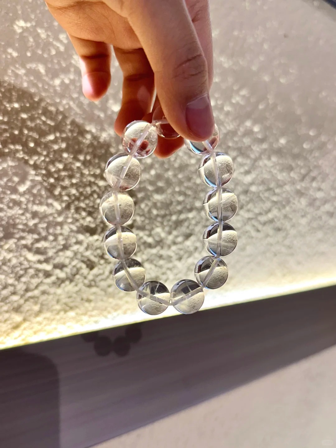 High-Transparency Natural Clear Quartz Single-Strand Bracelet