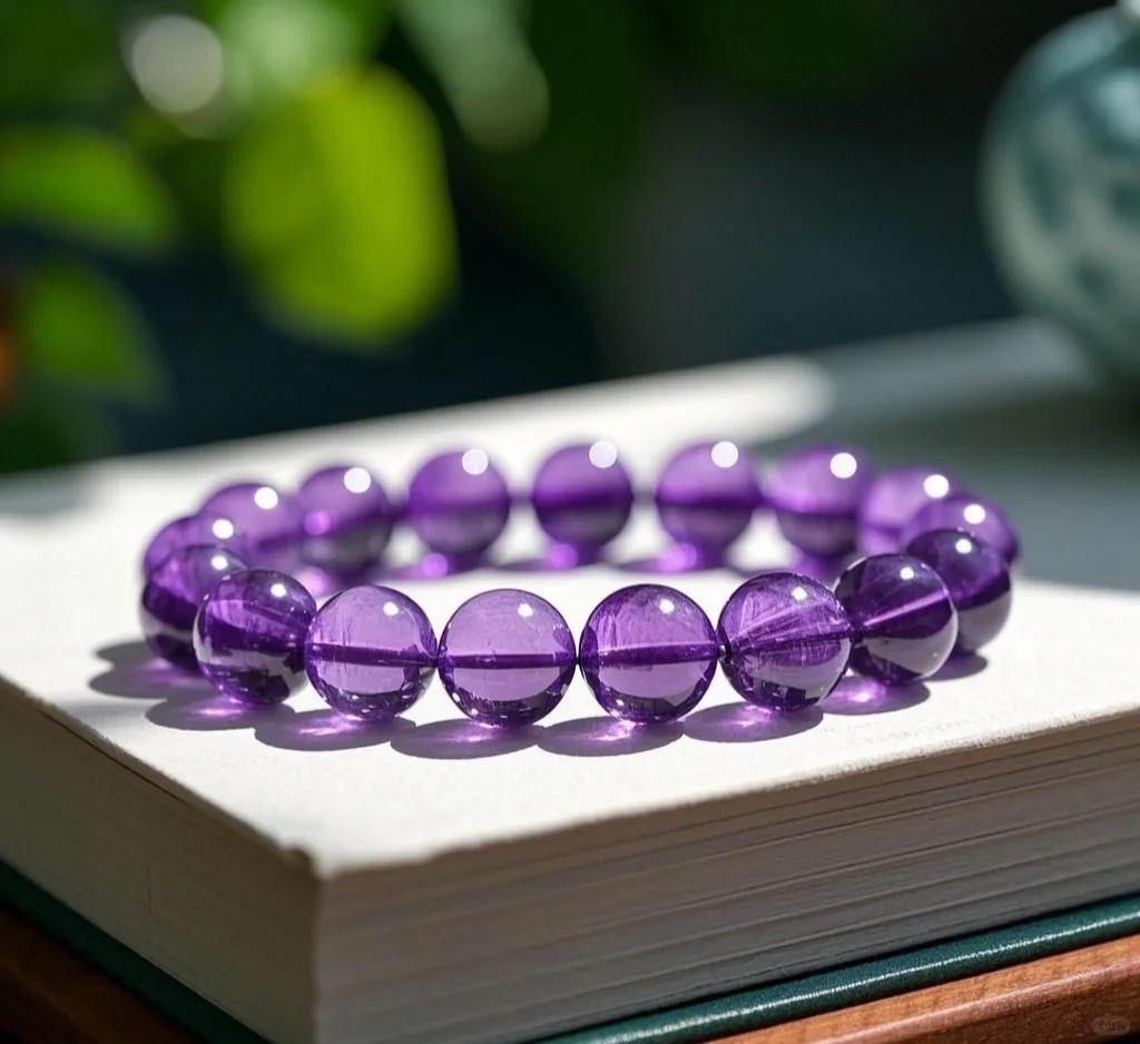 Rich Amethyst Single-Strand Bracelet