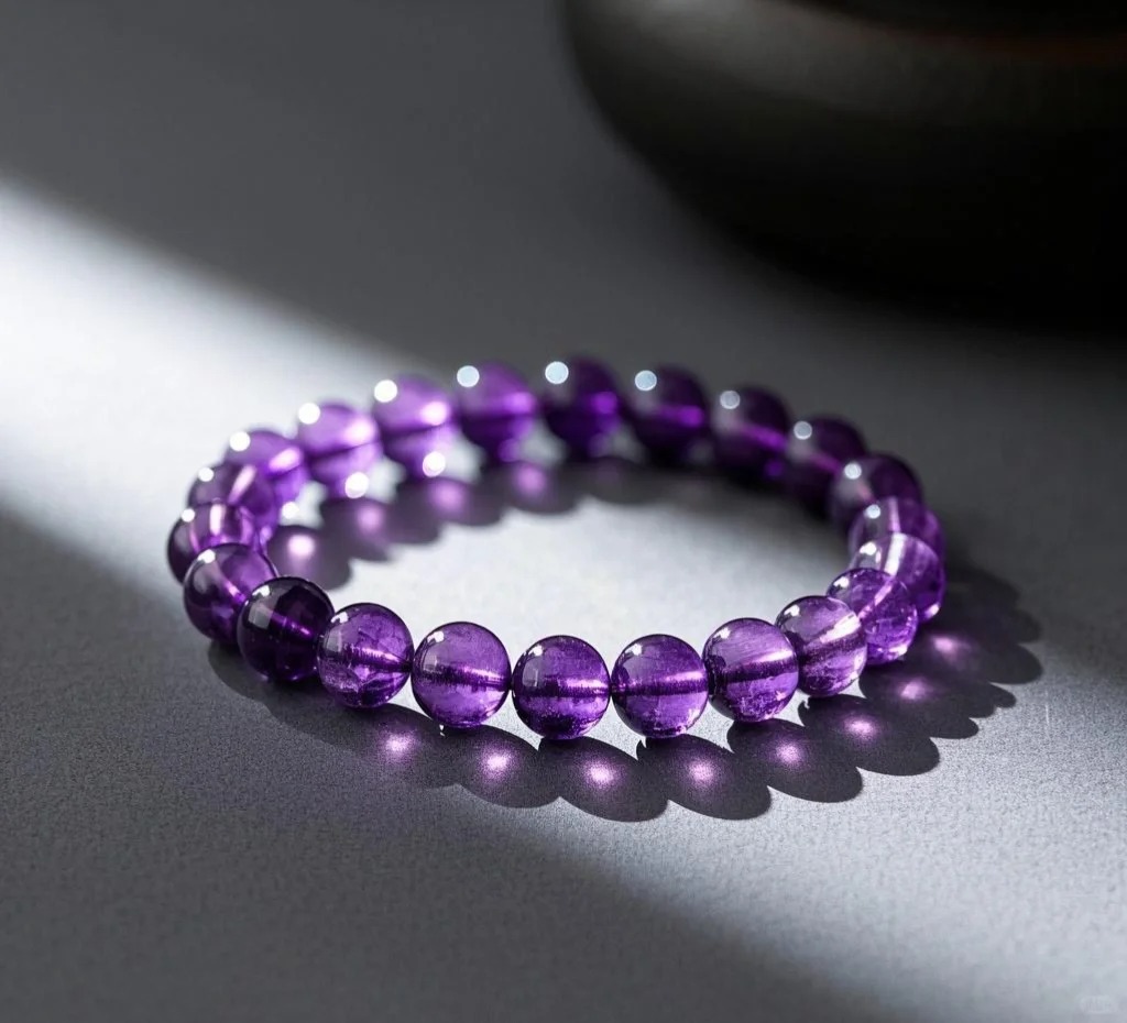 Rich Amethyst Single-Strand Bracelet