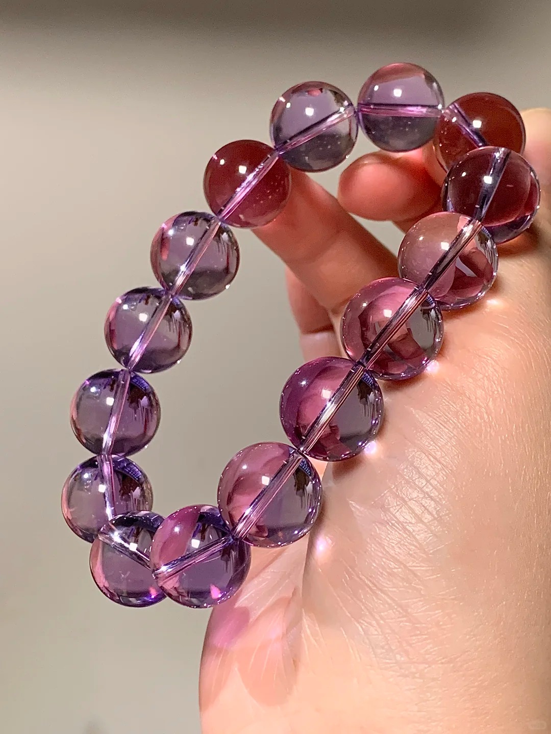 Gradient-Tone Amethyst Single-Strand Bracelet