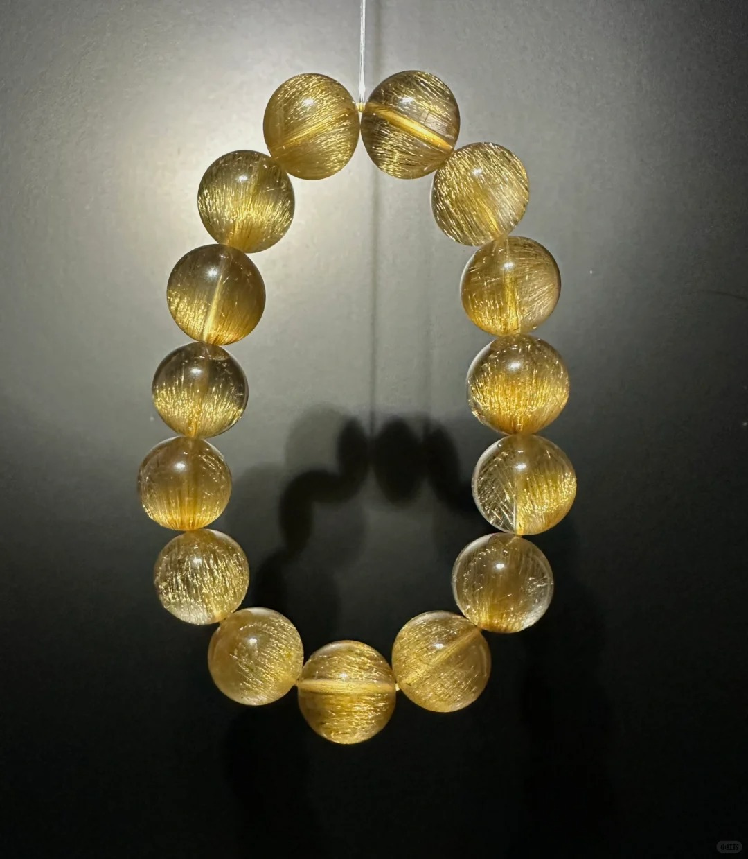 [Full-Rutilated Collectible] Natural Rutilated Quartz Single-Wrap Bracelet | Dense Smooth Gold Silk Fortune-Bringing Crystal Handpiece