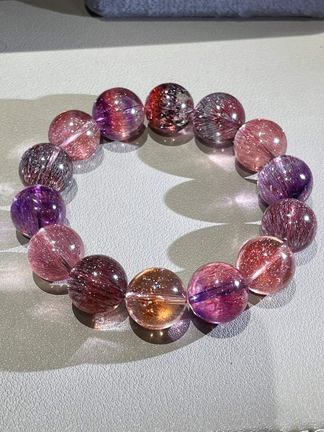 Multi-Tone Super Seven Crystal Single-Strand Bracelet