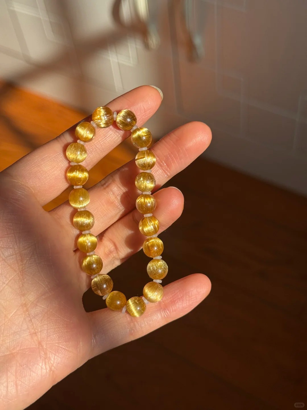 [Smooth-Rutilated Compact Style] Natural Rutilated Quartz Multi-Wrap Bracelet | Dense Gold Silk Crystal Fortune-Bringing Daily Decorative Handpiece