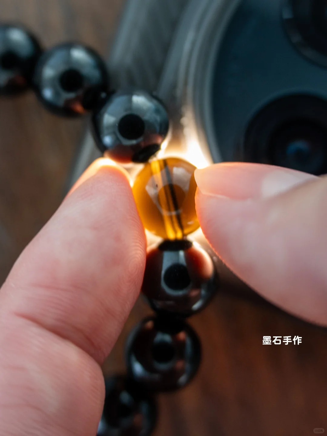 Moshi Handmade Black Onyx & Tiger's Eye Bracelet