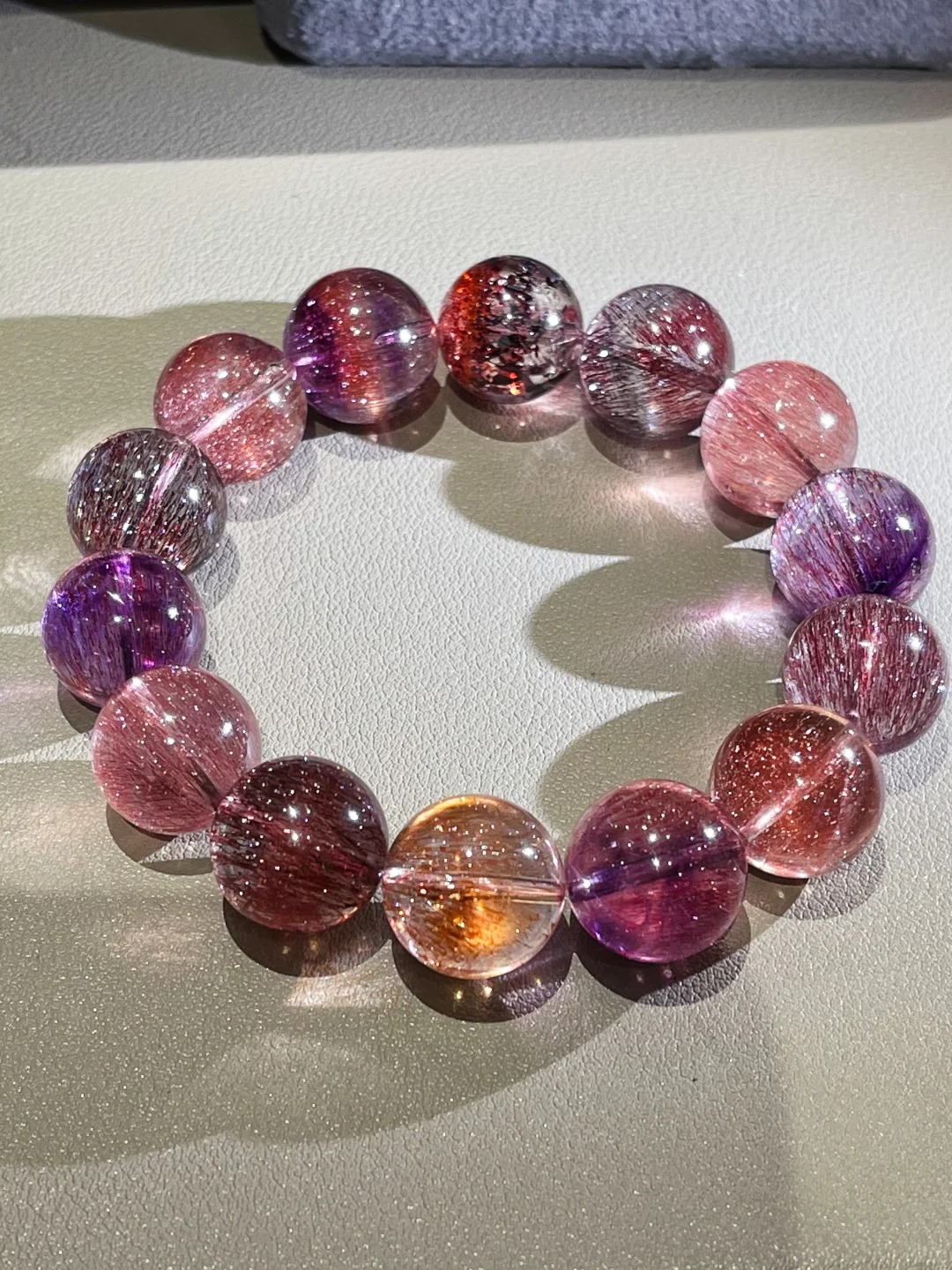 Multi-Tone Super Seven Crystal Single-Strand Bracelet