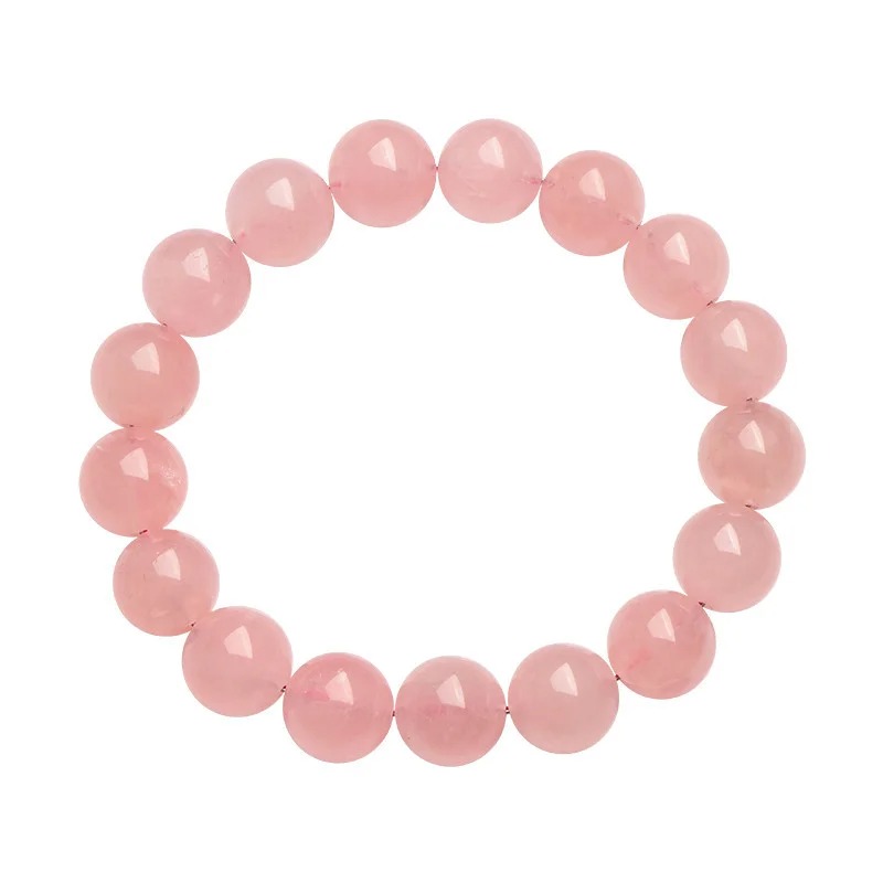 Rose Quartz Single-Strand Beaded Bracelet