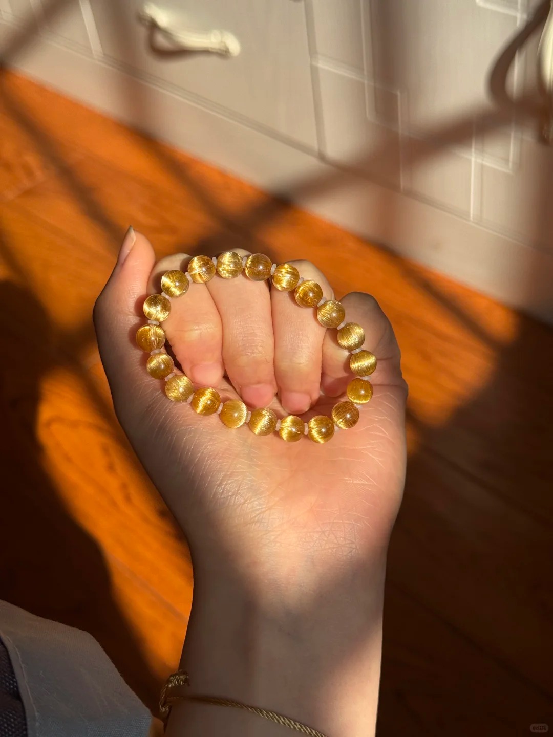 [Smooth-Rutilated Compact Style] Natural Rutilated Quartz Multi-Wrap Bracelet | Dense Gold Silk Crystal Fortune-Bringing Daily Decorative Handpiece