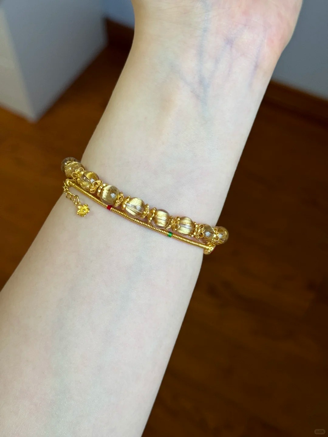 With Gilt Carved Accessories Light Luxury Single-Wrap Bracelet | Fortune-Bringing Decorative Curio Bracelet