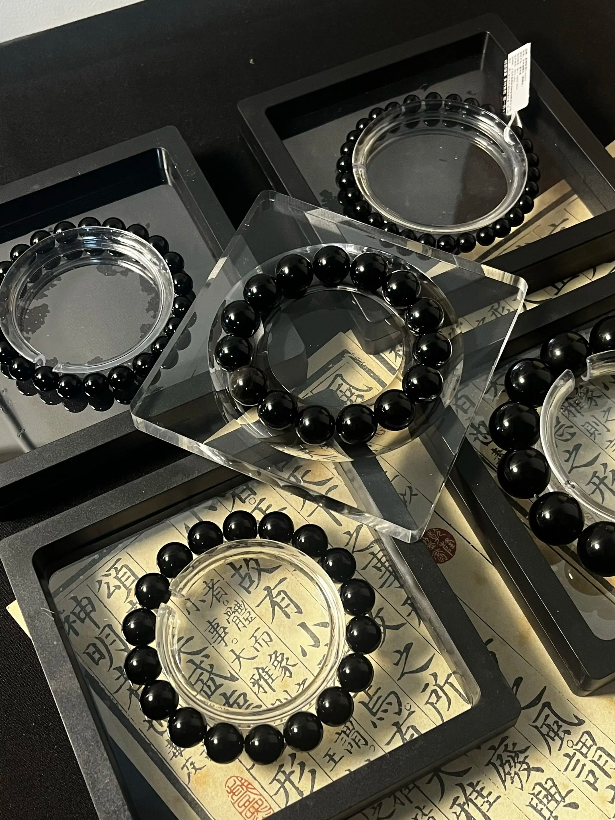 [Multi-Size Gift Boxed] Natural Obsidian Single-Wrap Bracelet | 6-16mm Optional | Minimalist Evil-Averting Daily Decorative Handpiece