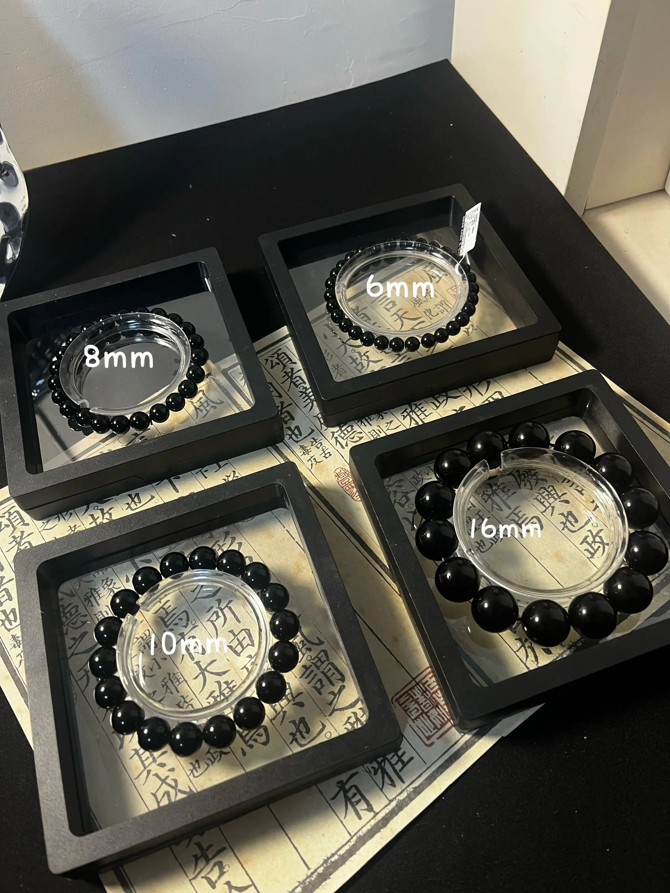 [Multi-Size Gift Boxed] Natural Obsidian Single-Wrap Bracelet | 6-16mm Optional | Minimalist Evil-Averting Daily Decorative Handpiece