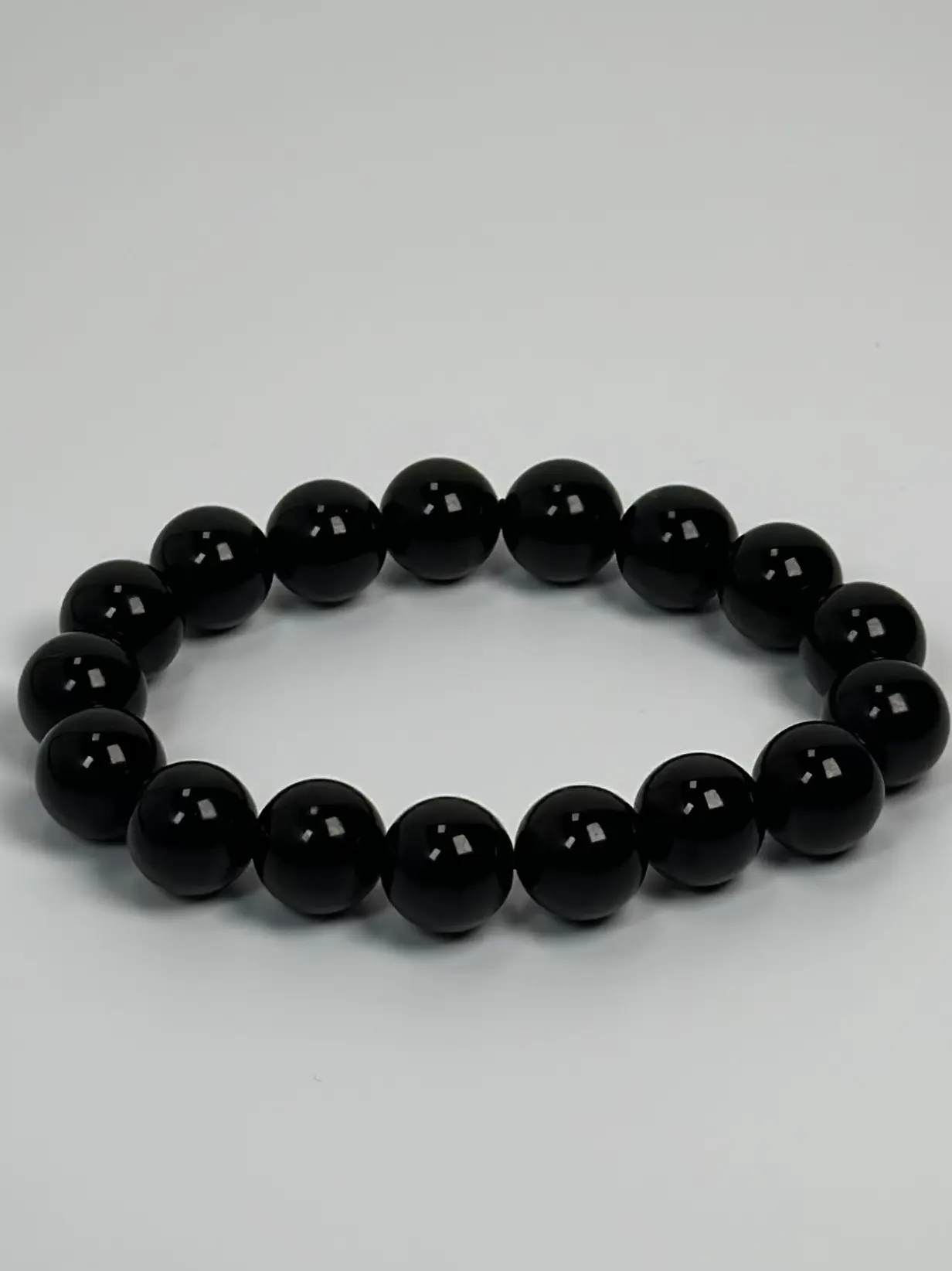 [Minimalist Versatile Style] Natural Obsidian Single-Wrap Bracelet | High-Gloss Evil-Averting Daily Decorative Handpiece