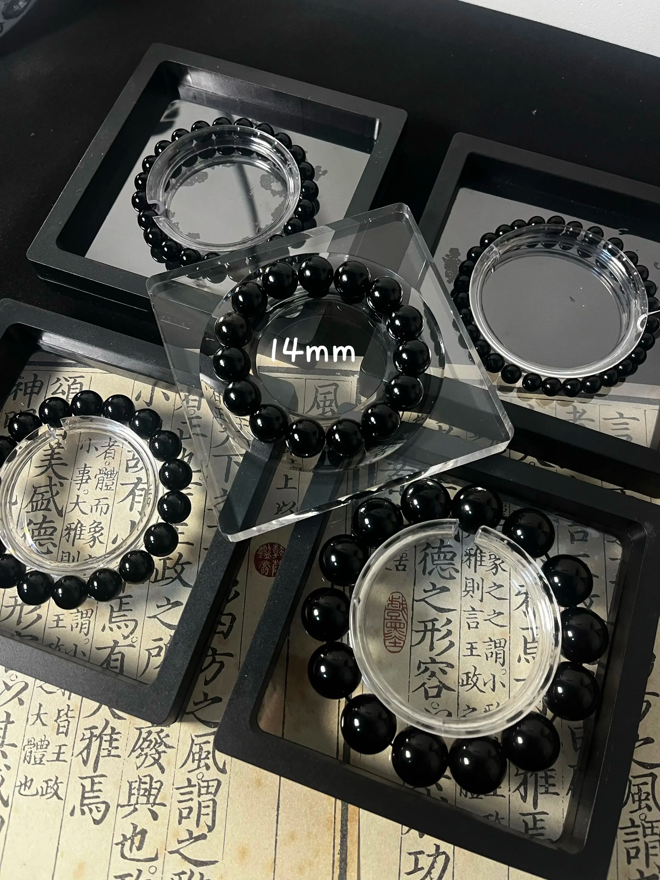 [Multi-Size Gift Boxed] Natural Obsidian Single-Wrap Bracelet | 6-16mm Optional | Minimalist Evil-Averting Daily Decorative Handpiece