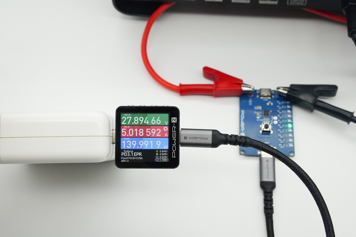 PD 3.1 电压诱骗，传输稳定更易操作，POWER-Z 140W 28V PD诱骗板实测-POWER-Z