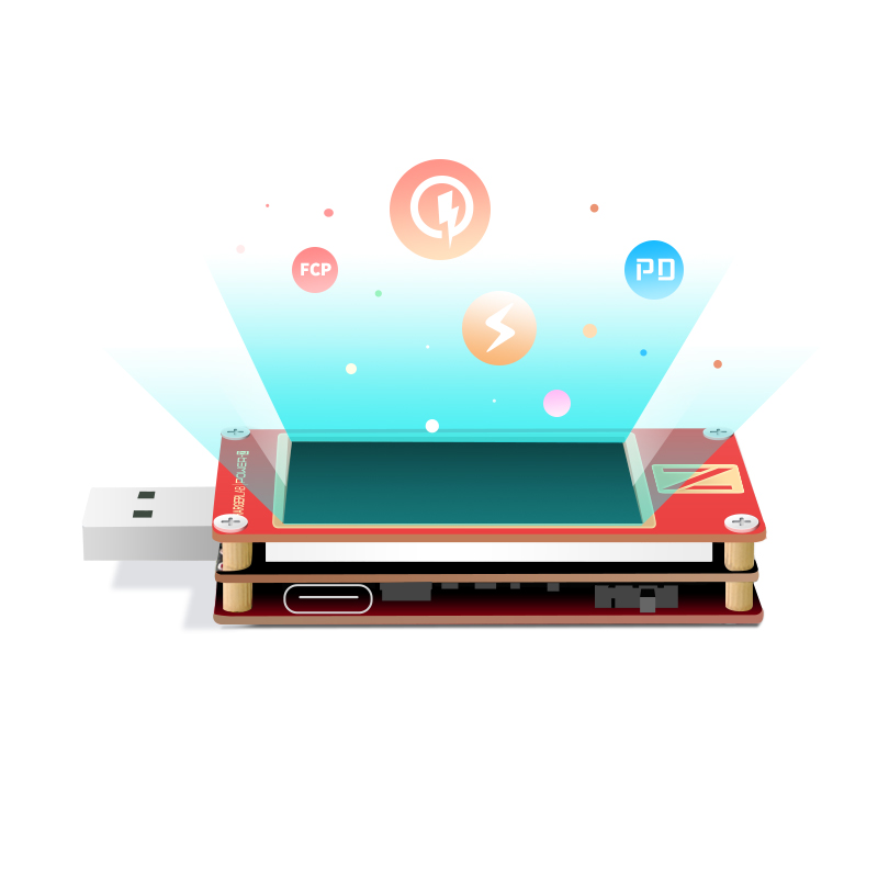 ChargerLAB POWER-Z USB PD电压诱骗仪表 KT002 充电头网测试仪