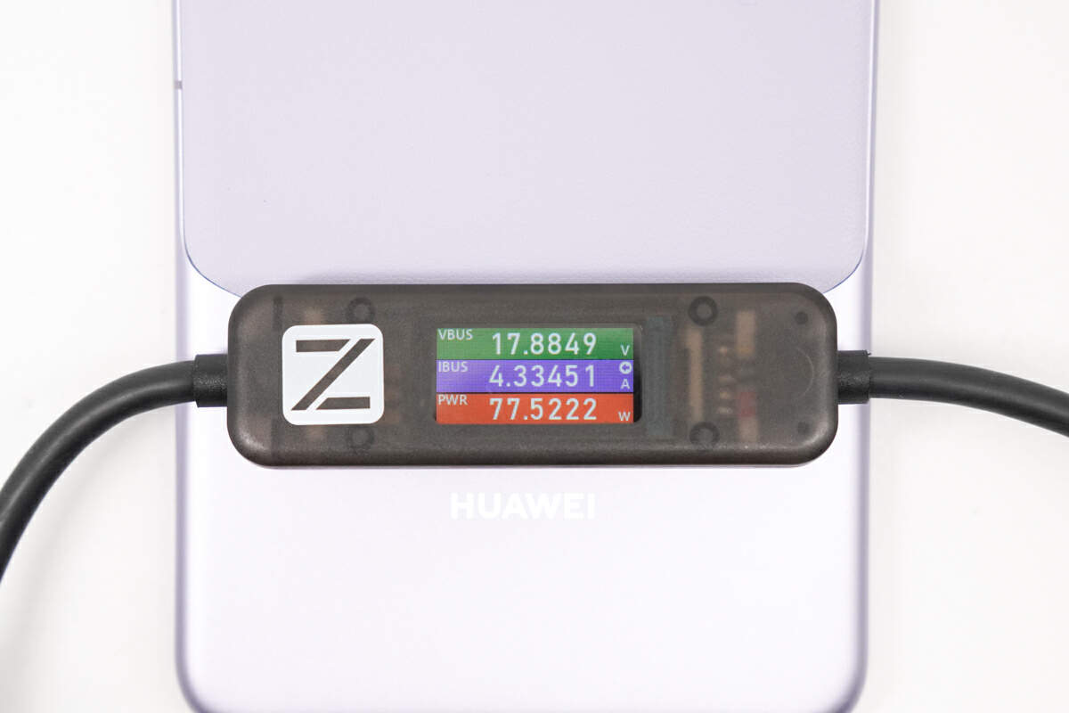 POWER-Z AK001 数显线让华为Mate60 Pro快充看得见-POWER-Z