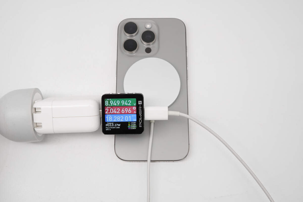 POWER-Z KM003C实测iPhone 16系列的无线充功率-POWER-Z