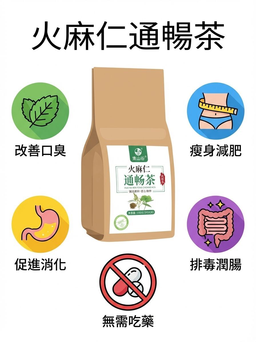 「潤腸免吃藥」火麻仁通暢茶小腹救星茶