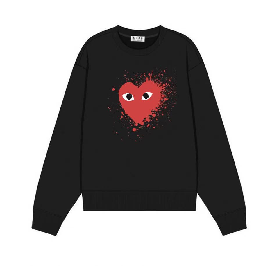 潑墨愛心印花秋冬季長袖