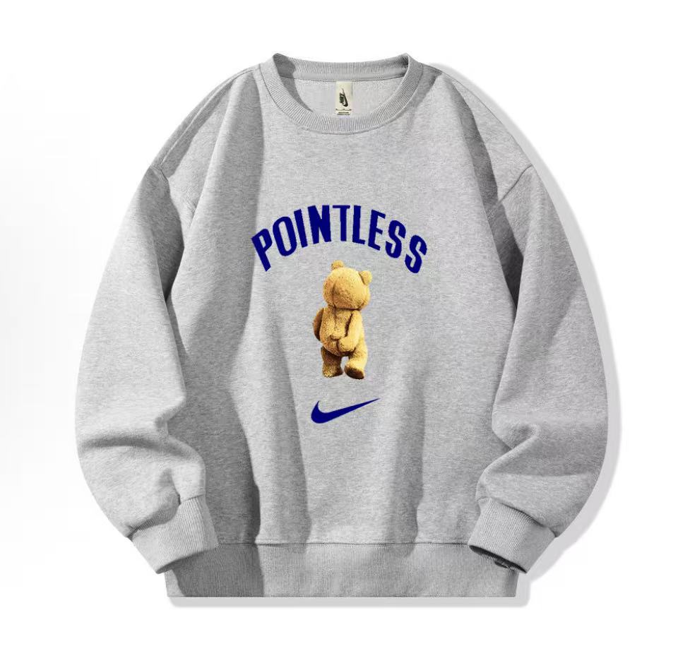 背影小熊圓領衛衣