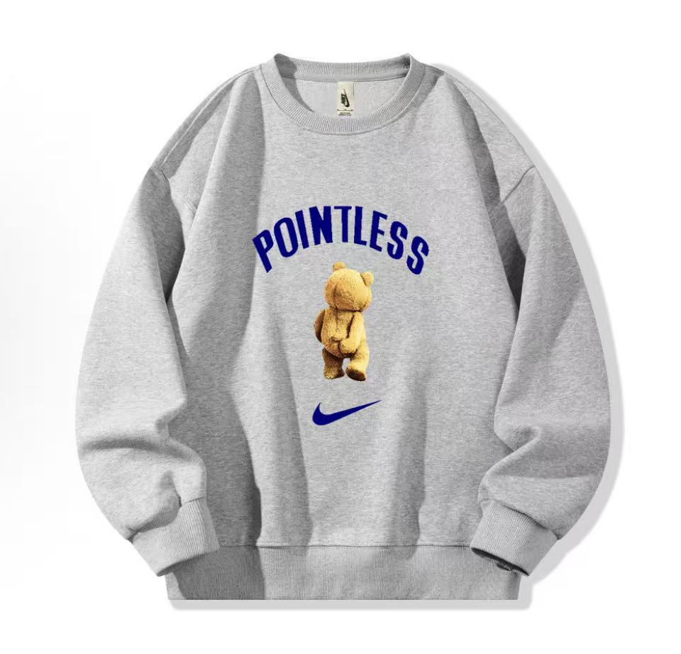 背影小熊圓領衛衣