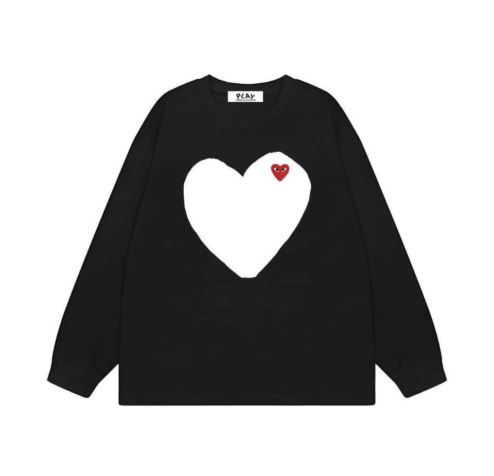 大白愛心刺繡秋冬季長袖