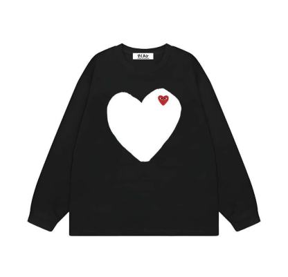 大白愛心刺繡秋冬季長袖