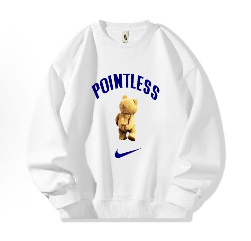 背影小熊圓領衛衣