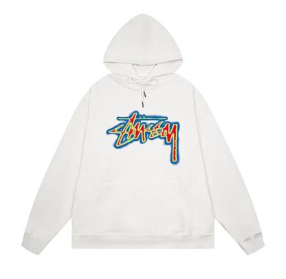 印花工藝套頭連帽衛衣