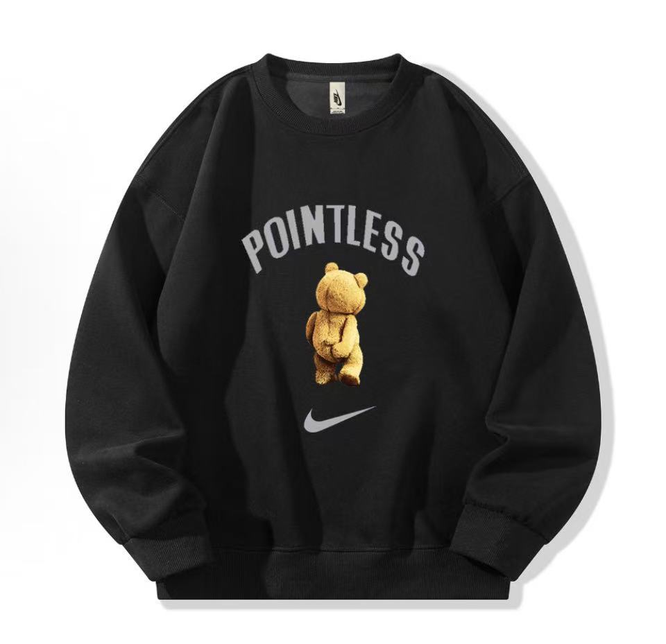 背影小熊圓領衛衣