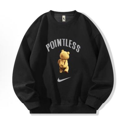 背影小熊圓領衛衣